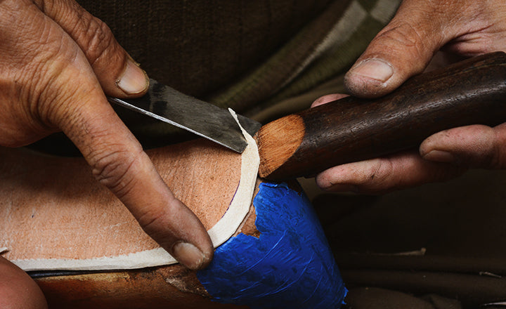 Process of handcrafting shoes